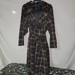 Torrid Plaid Belted Coat